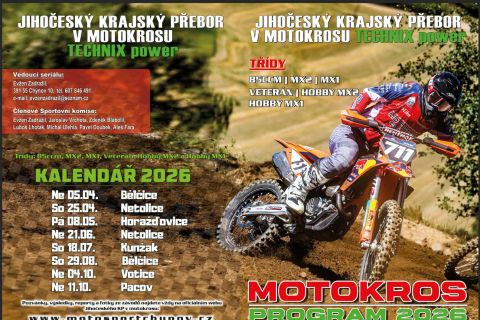 Jihočeský KP v motokrosu TECHNIX power 2026